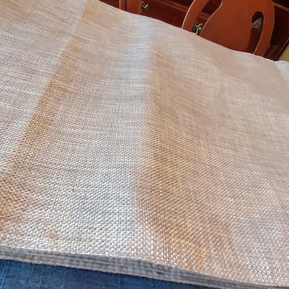 NWOT Pier One - Table Runner 72" Gray Woven Sheen